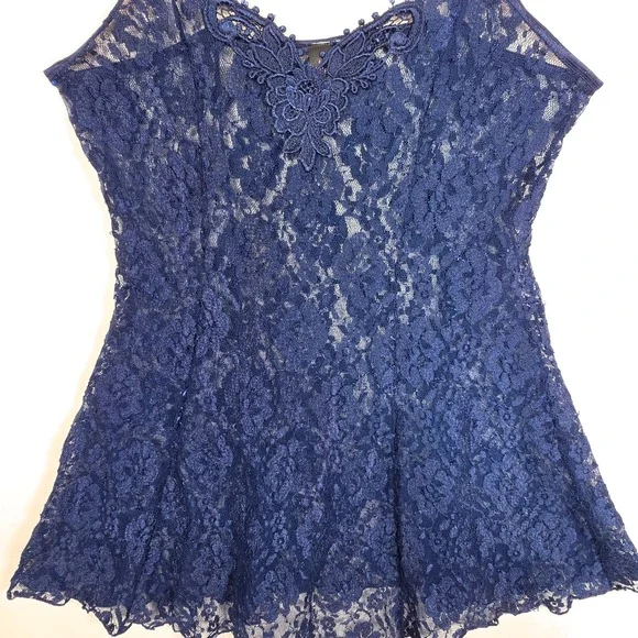 Fredericks of hollywood Babydoll Lingerie Womens M Navy - Picture 7 of 16